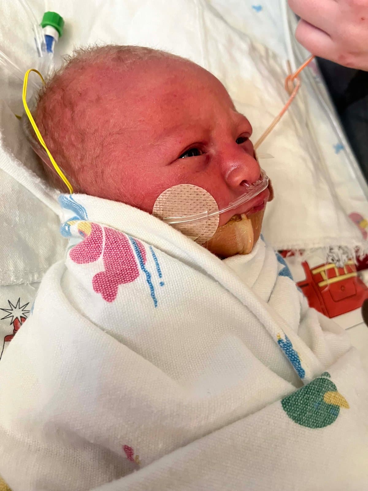 Maverick as a newborn in the NICU